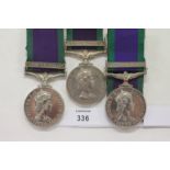 THREE CAMPAIGN SERVICE MEDALS bars S ARABIA & N IRELAND. (2) A QE11 Campaign Service Medal with