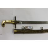 A MAMELUKE SWORD. An 1831 pattern General Officers sword, complete with brass scabbard. The clean