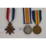 A 1914 STAR SOMERSET L I CASUALTY TRIO. A 1914 Star, British War & Victory Medals named to 3/6205