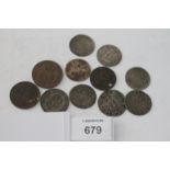 DANISH COINAGE OF THE 17th/18thC etc. Danish coinage including 11 skillings of 1660 also 1677 and