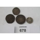 A JAMES 1 HALFGROAT etc. A lis mintmark James 1 halfgroat with 11 behind first bust head. A