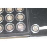 A CASED SILVER PROOF COLLECTION. (30) Fifty pence pieces all dated 2011 in case of issue with some