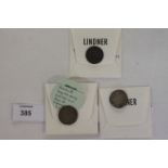 THREE HENRY 111 LONG CROSS PENNIES. Three Henry 111 long cross pennies including 1/ 111b with IAC/