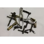 GUN REPAIR TOOLS etc. Three large bore bullet moulds, also four muzzle loading multi-tools with