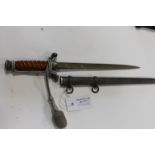 A GERMAN OFFICERS DAGGER by F W Holler of Solingen, with Thermometer Trade Mark.