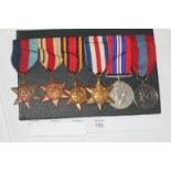 SIX MEDALS TO MAJOR L W MOODY RA/ISM. 1939/45- Africa-Burma-France & Germany Stars, War Medal and