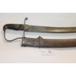 A 1796 LIGHT CAVALRY TROOPERS SWORD. The 32.3/4" single-edged curved blade lacks the final 1/4-3/