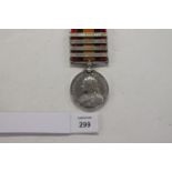 A FOUR BAR QSA MEDAL TO THE ROYAL ENGINEERS. A Queens South Africa Medal with bars Cape-Colony,