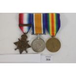A LOYAL NORTH LANCS 1914 STAR/BAR TRIO. A 1914 Star with bar named to 9146 Pte J Marriott L.N.Lancs.