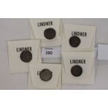 FIVE HENRY 111 SILVER PENNIES. (5) Long cross silver pennies of Henry 111, all London Mint examples.