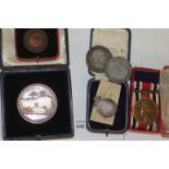 A ROYAL HUMANE SOCIETY SWIMMING PROFICIENCY MEDAL etc A cased Royal Humane Silver Swimming