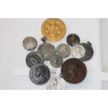 SILVER MEDALLIONS etc Including 1902 Edward V11 and Queen Alexandre Union Castle Line June 28th 1902