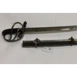 AN IMPERIAL GERMAN CAVALRY SWORD. A Meckleburg style Imperial German Light Cavalry sword, with W K &