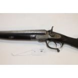 A 12 BORE B/L/N/E BY C G EDWARDS. A side by side 12 bore boxlock non-ejector shotgun, converted from