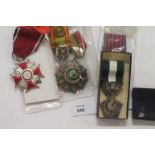 FOREIGN AWARDS. Including an Officer of the Tunisian Order of Nichan Iftikhar. A Polish Order of