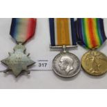 A WEST YORKSHIRE REGT TRIO. A 1914/15 Star, British War and Victory Medals, named to 2312 Pte H