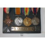 A NAVAL BRIGADE 1914 STAR & ROYAL FLEET RESERVE LSGC GROUP. A 1914 Star with Rosette on the