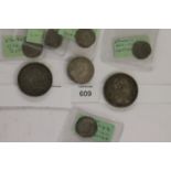 VARIOUS COINAGE. Including a George 1 Shilling dated 1723, with SSC reverse. George 111 Halfcrowns