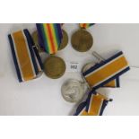 FOUR GT WAR PAIRS. British War & Victory Medals named to 1. 7954 Pte W J Harrison E Yorks.R. 2.