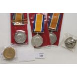 GT WAR MEDALS. British War Medals named to 1. 562 Wkr L L Ingram QMAAC. 2. 204537 Pte A Gardiner