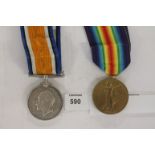 A ROYAL MARINE ARTILLERY GT WAR PAIR. British War & VIctory Medals named to R.M.A. 3339 Gr-Sgt H