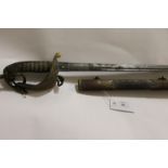 A ROYAL NAVY ARTILLERY VOLUNTEER OFFICERS SWORD. An unusual sword by Silver & Co of London, with