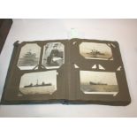 POSTCARD ALBUM - NAVAL album including a number of Naval postcards (some Italian), Pocket Boat