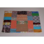 THREE VINTAGE COLOURFUL QUILTS