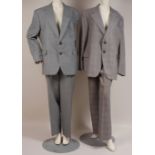 TWO VINTAGE GENTLEMAN'S LIGHT WEIGHT CHECKED SUITS Two very smart well kept summer suits.