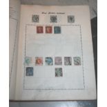QTY OF STAMPS on covers and in albums, including an old Excelsior album of postal content, Penny
