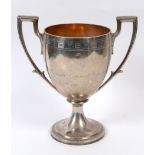 LARGE SILVER SPORTING TROPHY - EDINBURGH 1805 a large 2 handled silver trophy, with some original