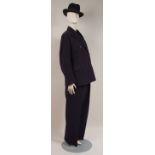 A 1950'S THREE PIECE PINSTRIPE SUIT & TRILBY HAT Classic 1950's double breasted suit. The