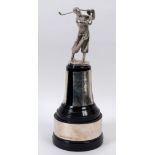 SILVER GOLFING TROPHY a trophy for the Owen Green Trophy, Presented by W H Temple Esq 1937. With
