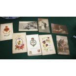 WW1 POSTCARDS & OTHER POSTCARDS a qty of silk WW1 postcards, also with Grenadier Guards, Welsh