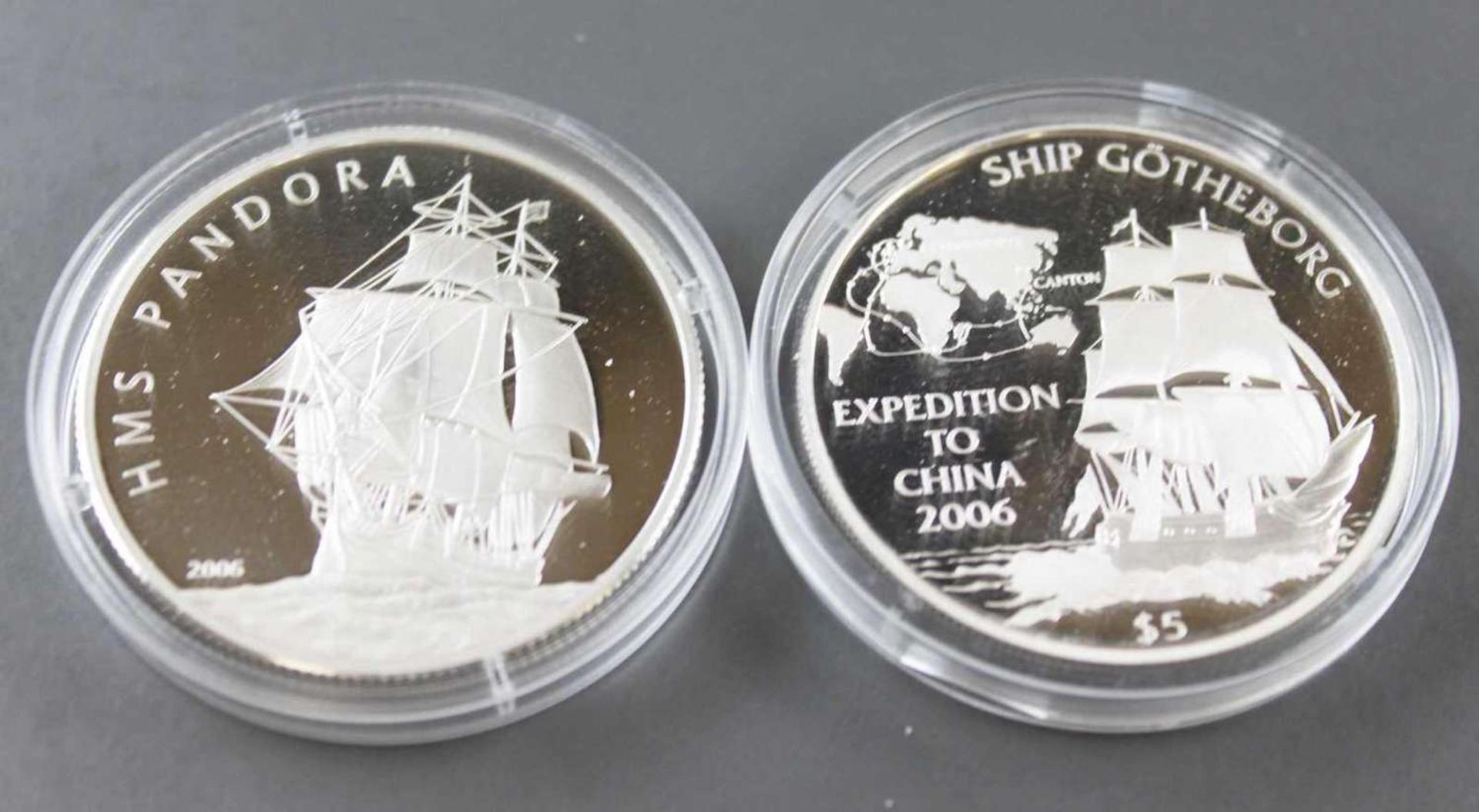 Palau 2006, 5.- Dollar - Silbermünze, Silber 925, "HMS Pandora", Gewicht: ca. 25,2 g, Durchmesser: