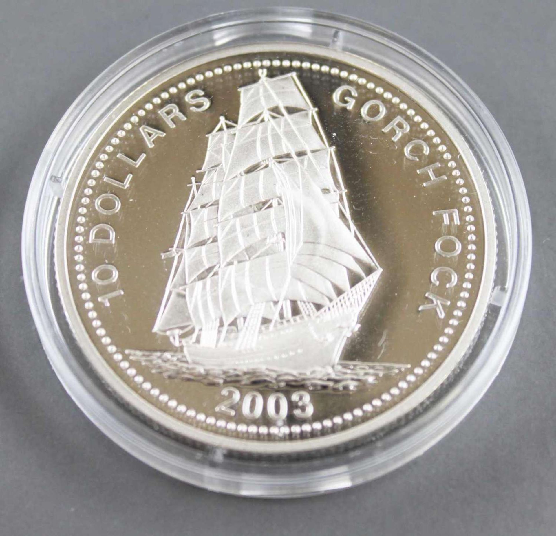 Liberia 2003, 10 Dollar - Silbermünze "Gorch Fock", Silber 925, Gewicht: 25,2 g, Durchmesser: ca.