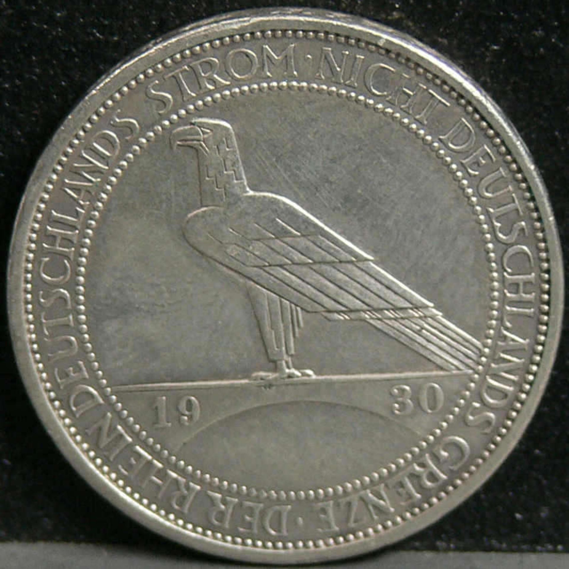 Deutsches Reich 1930 F, drei Reichsmark "Rheinlandräumung". Jaeger 345. Erhaltung: vorzüglich.