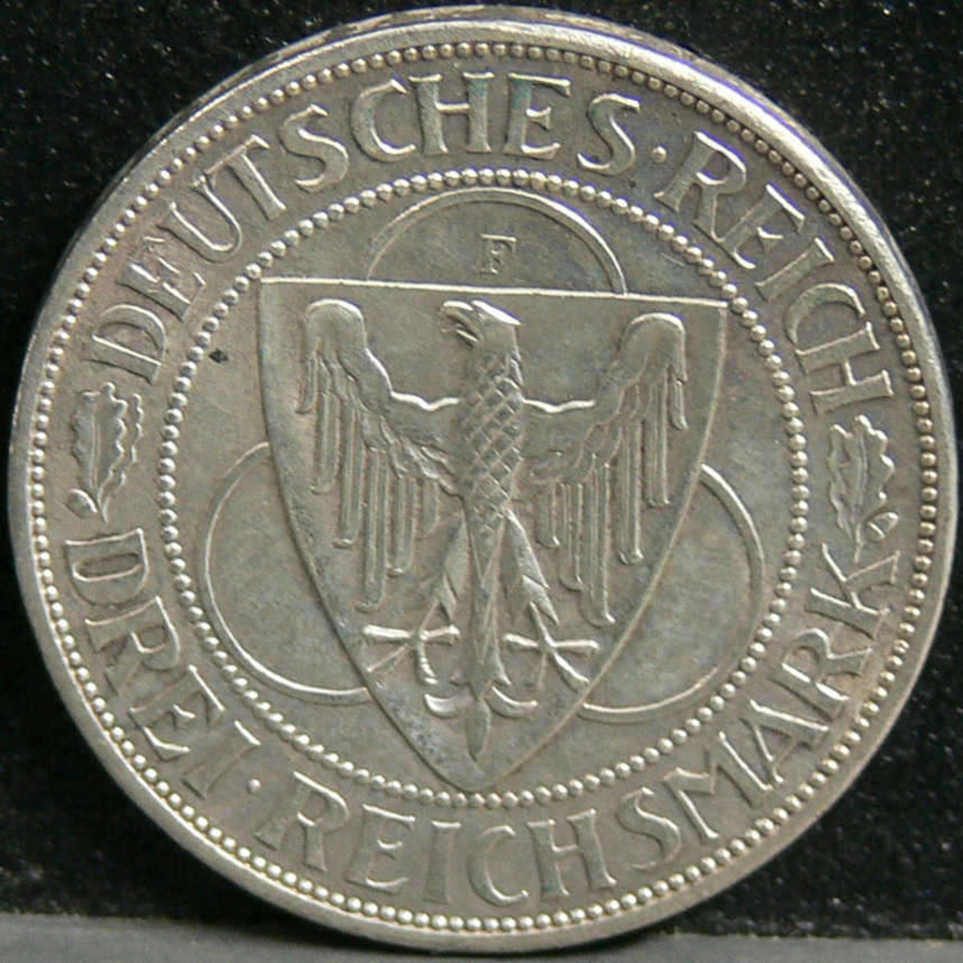 Deutsches Reich 1930 F, drei Reichsmark "Rheinlandräumung". Jaeger 345. Erhaltung: vorzüglich. - Image 2 of 2