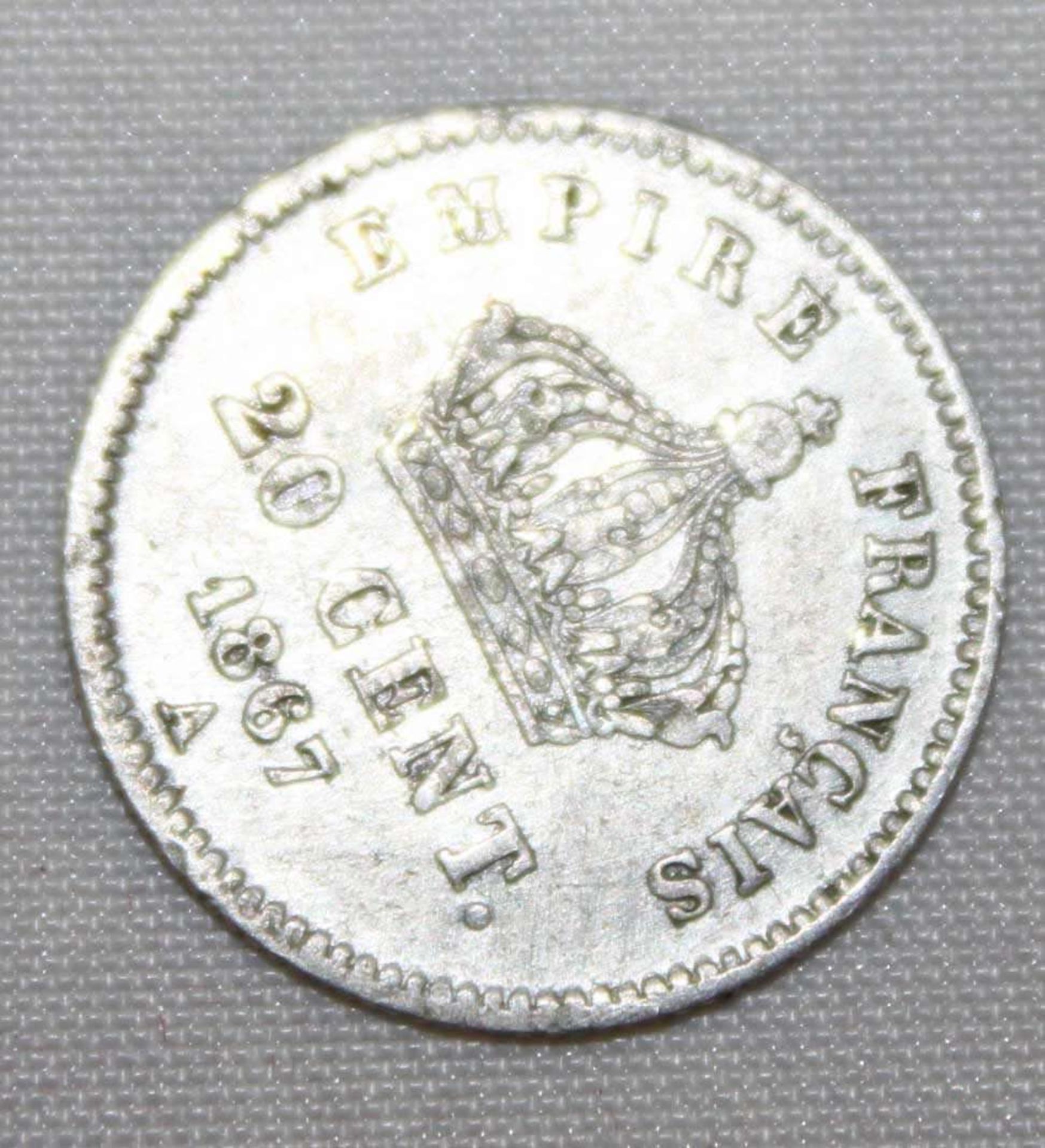 Frankreich 1867, Napoleon III., 20 cent, 1867A, Erhaltung: vorzüglich France 1867, Napoleon III, - Image 2 of 2