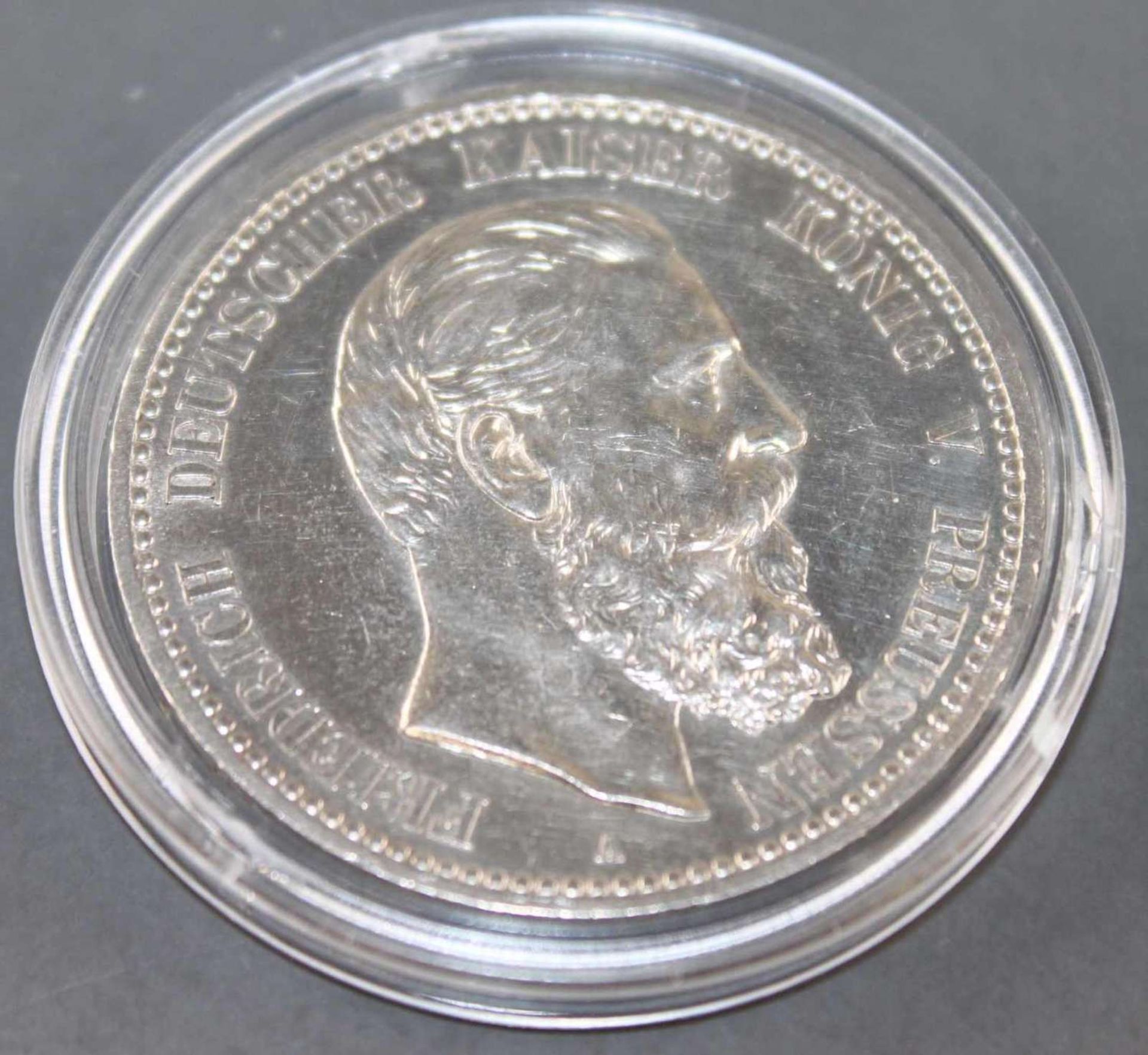 Deutsches Kaiserreich Preußen 1888, 5.- Mark - Silbermünze, "Kaiser Friedrich III.". Silber 900,