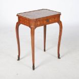 A late 19th century French transitional kingwood, parquetry and gilt metal mounted occasional table,