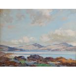 Kay (early 20th century Scottish School) Coastal landscape oil on canvas, signed lower right 34cm