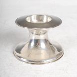 A George VI silver Art Deco silver pedestal salt/ candle stand, London, 1938, makers mark of RC,