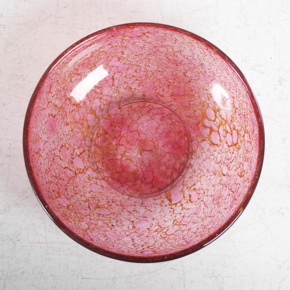 Three Monart bowls, two shape Y and one shape O, comprising; a mottled red shape Y, 12.5cm diameter, - Image 11 of 13