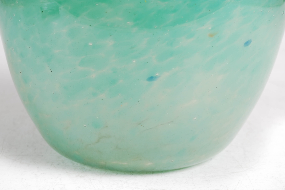 A Monart vase, shape A, mottled green glass, 21cm high. - Image 5 of 6