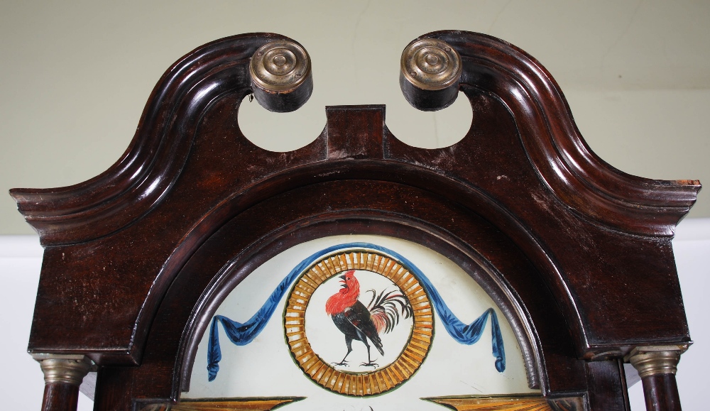 A 19th century mahogany longcase clock, JAS. ROBERTSON, POMARIUM, Perth, the enamelled dial with - Image 6 of 9