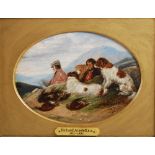 Richard Ansdell RA (1815-1885) On the grouse moor oil on panel 11.5cm x 16cm