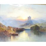 George Blackie Sticks (British, 1843-1938) Norham Castle on Tweed oil on canvas, signed and dated