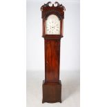 A George III mahogany longcase clock Alexander Ferguson, Cupar, Fife, the silvered dial with