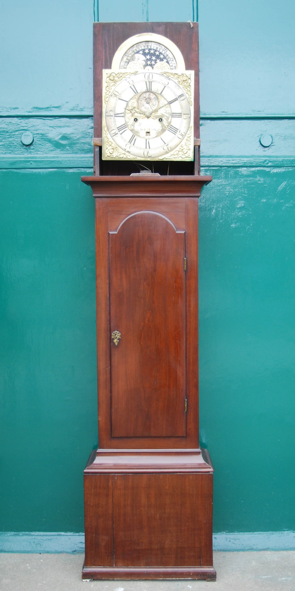 A George III mahogany longcase clock, Wilkinson, WIGTON, the brass dial with silvered chapter ring - Image 6 of 10